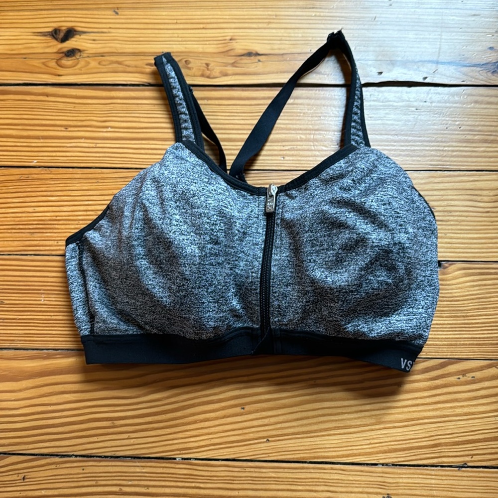 Victoria secret sports bra 34d. Gray and black